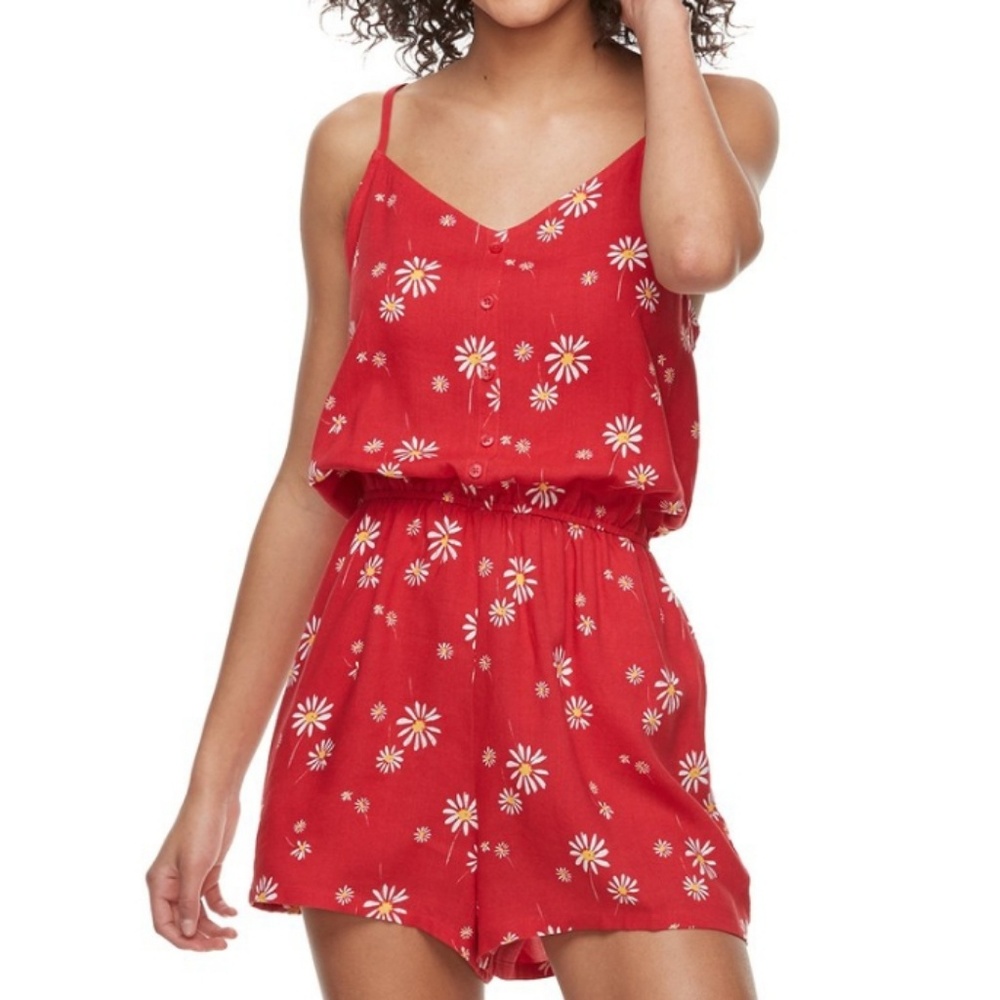 🎉SALE🎉Challis Button-Front Romper